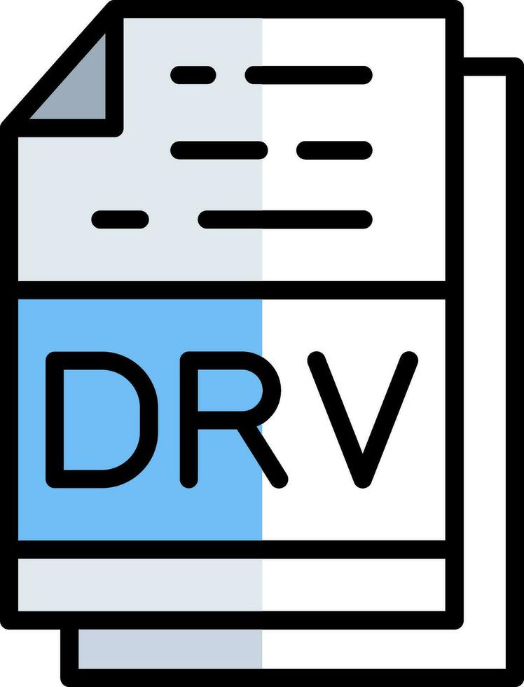 drv fichier format vecteur icône conception