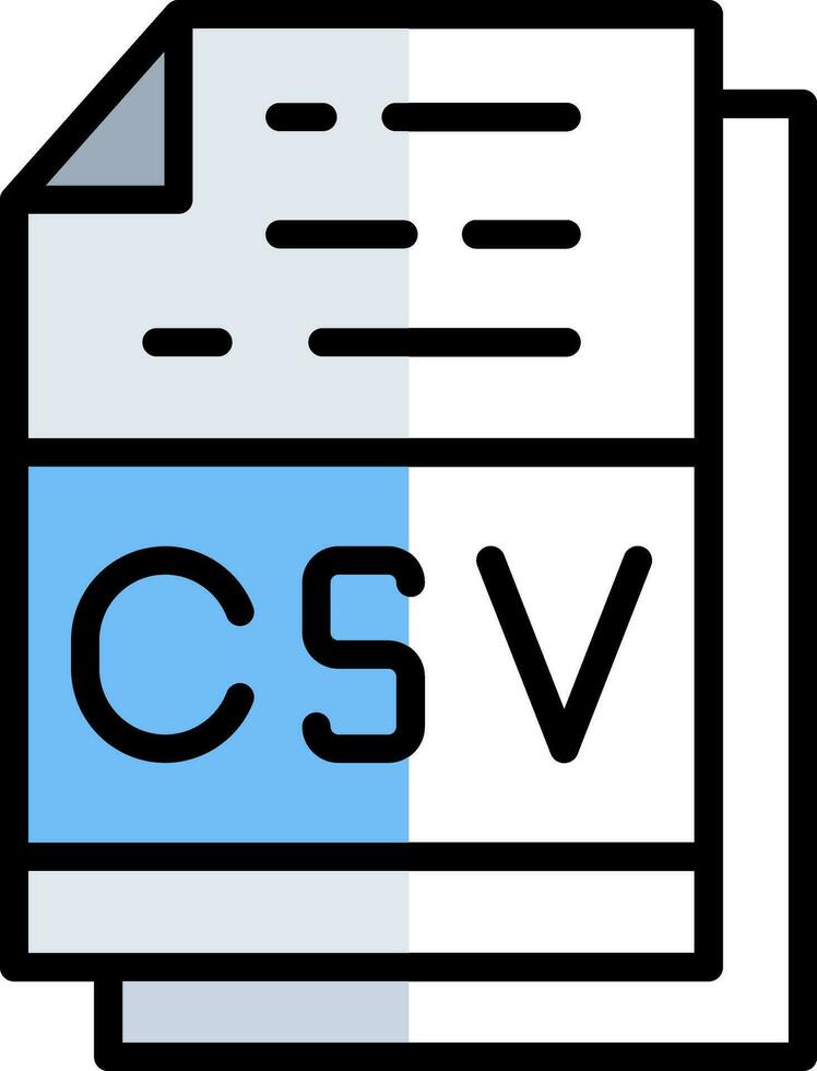 csv fichier format vecteur icône conception