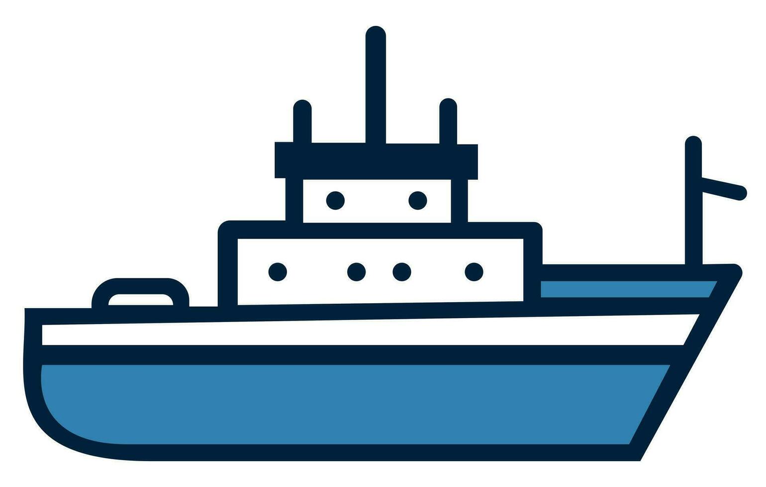 maritime navires plat, cargaison navire récipient dans le océan transport, livraison cargaison transport. illustration vecteur