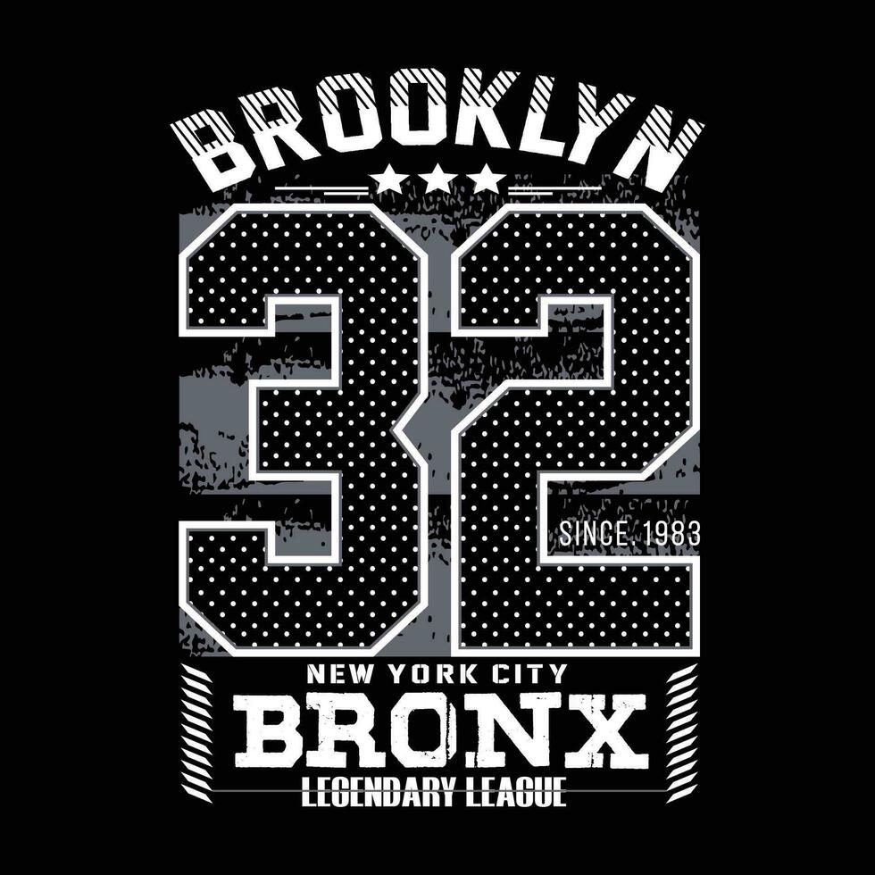 Urbain Brooklyn bronx tee typographie graphique conception, t chemise impression vecteur illustration