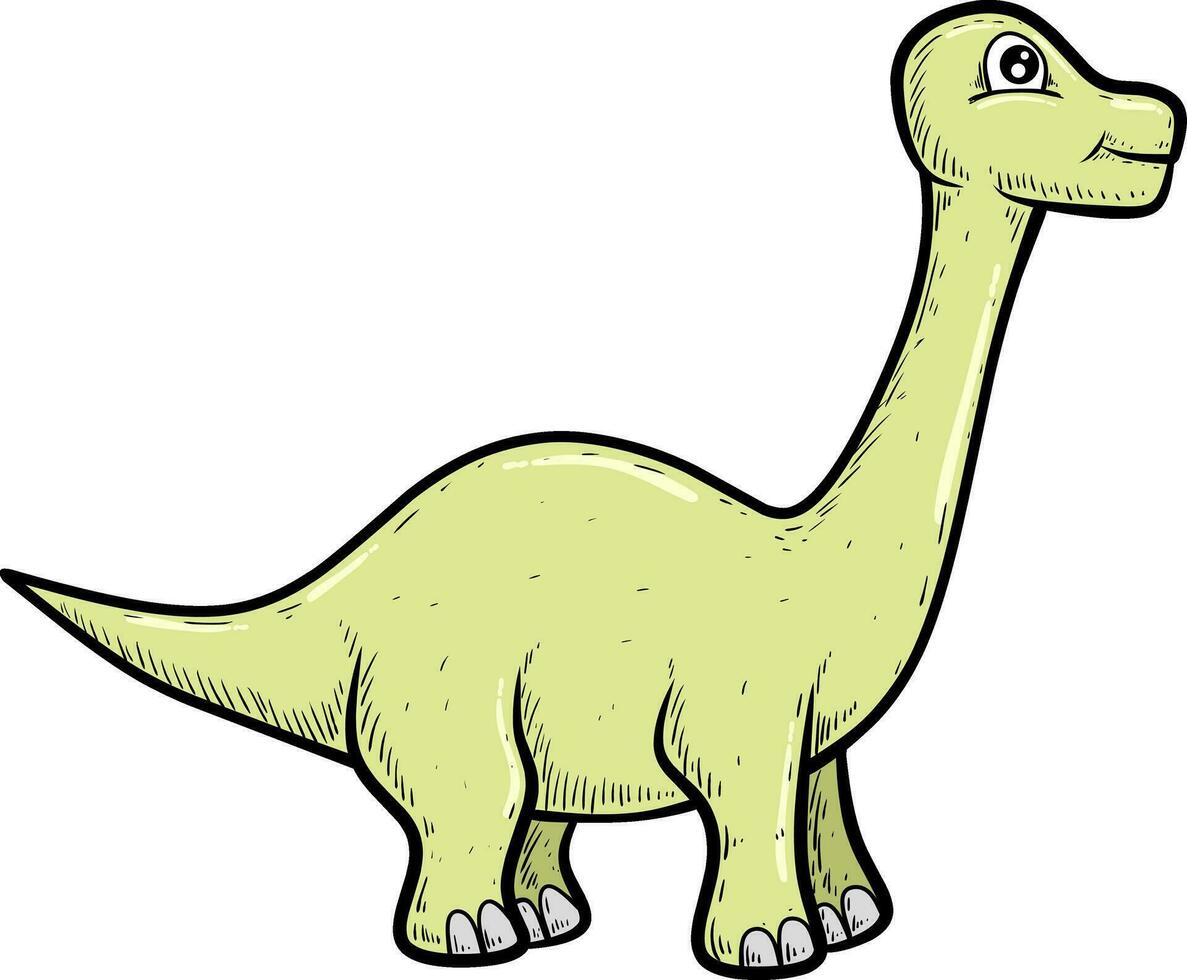 illustration de dessin animé dinosaure isolé vecteur