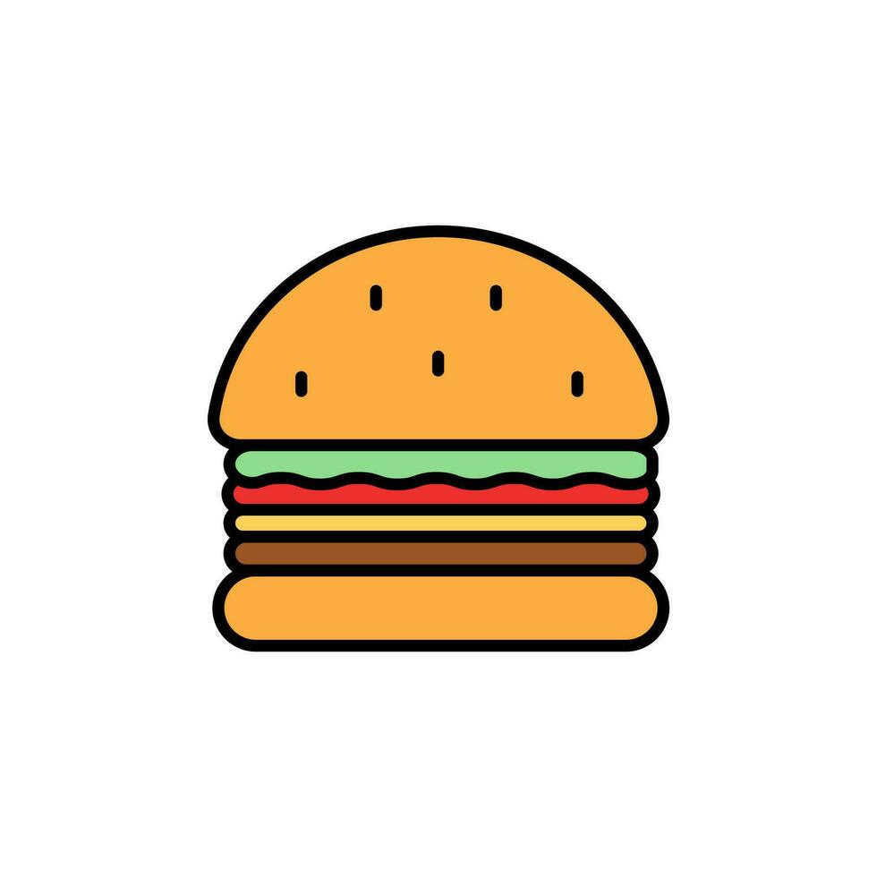 Burger plat conception. vecteur illustration