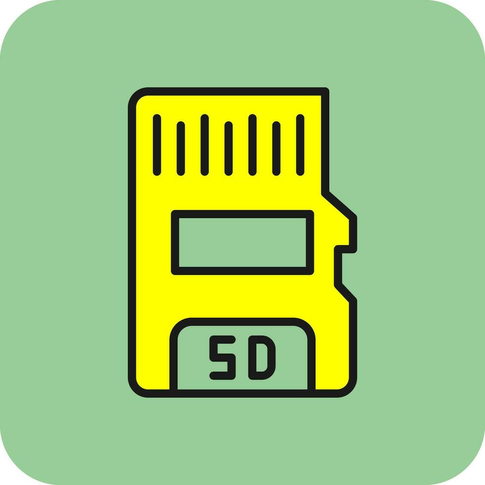 conception d'icône de vecteur de carte sd