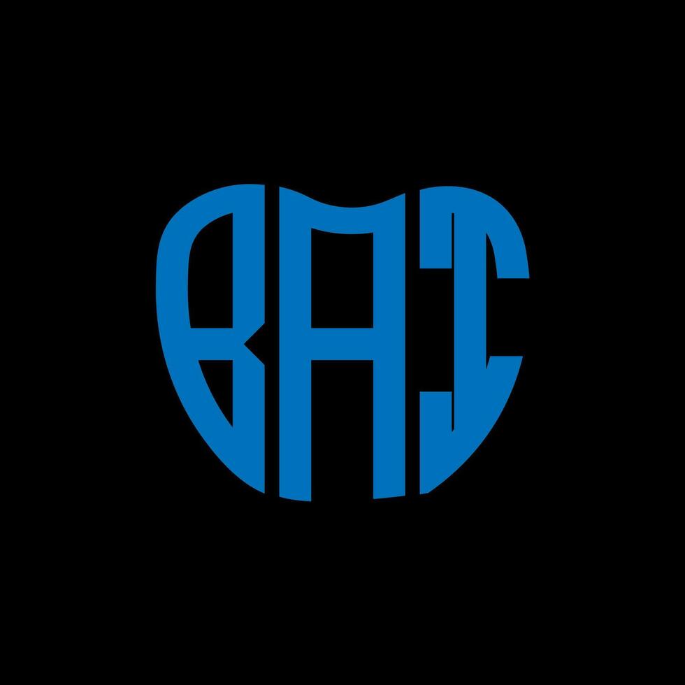 conception créative du logo de la lettre bai. bai conception unique. vecteur