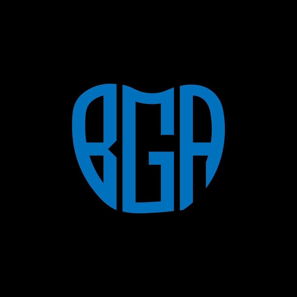 bga lettre logo Créatif conception. bga unique conception. vecteur