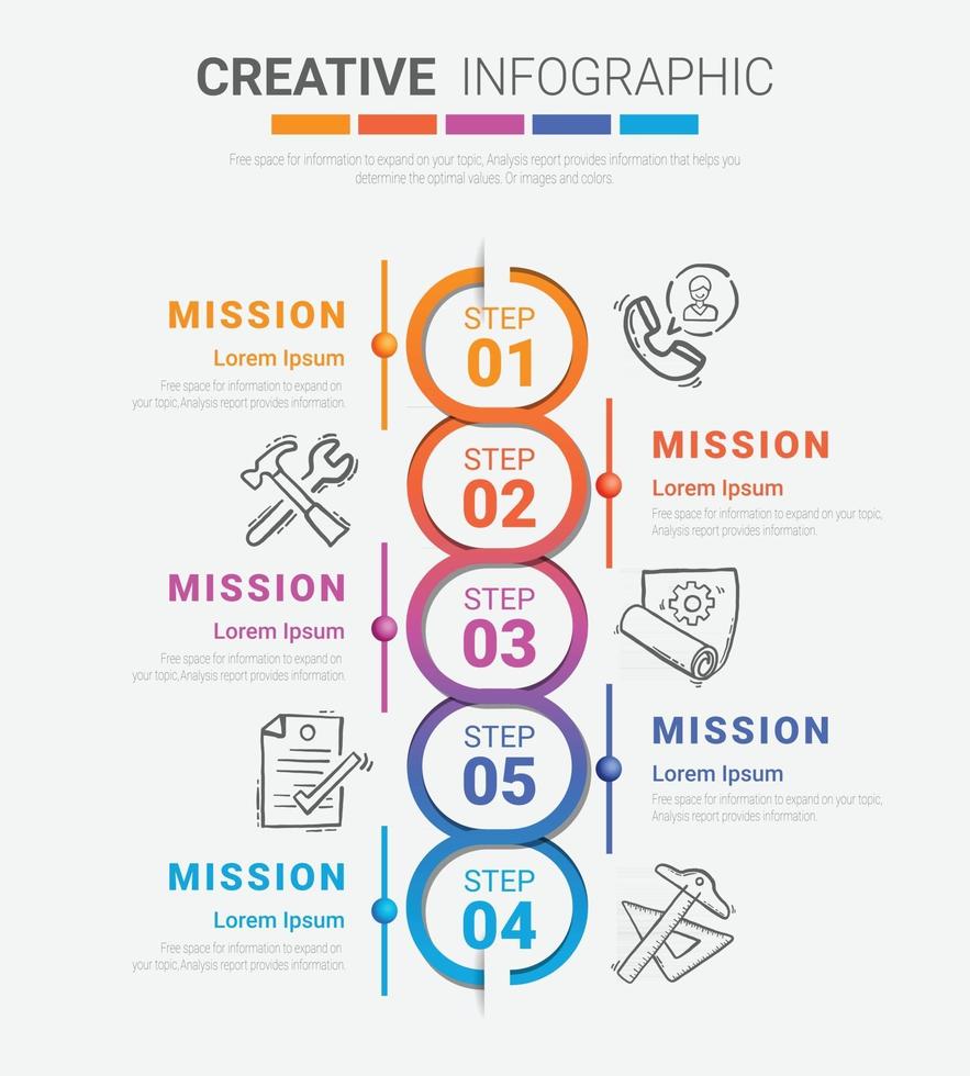 modèle d'infographie de présentation entreprise avec 4 options. vecteur