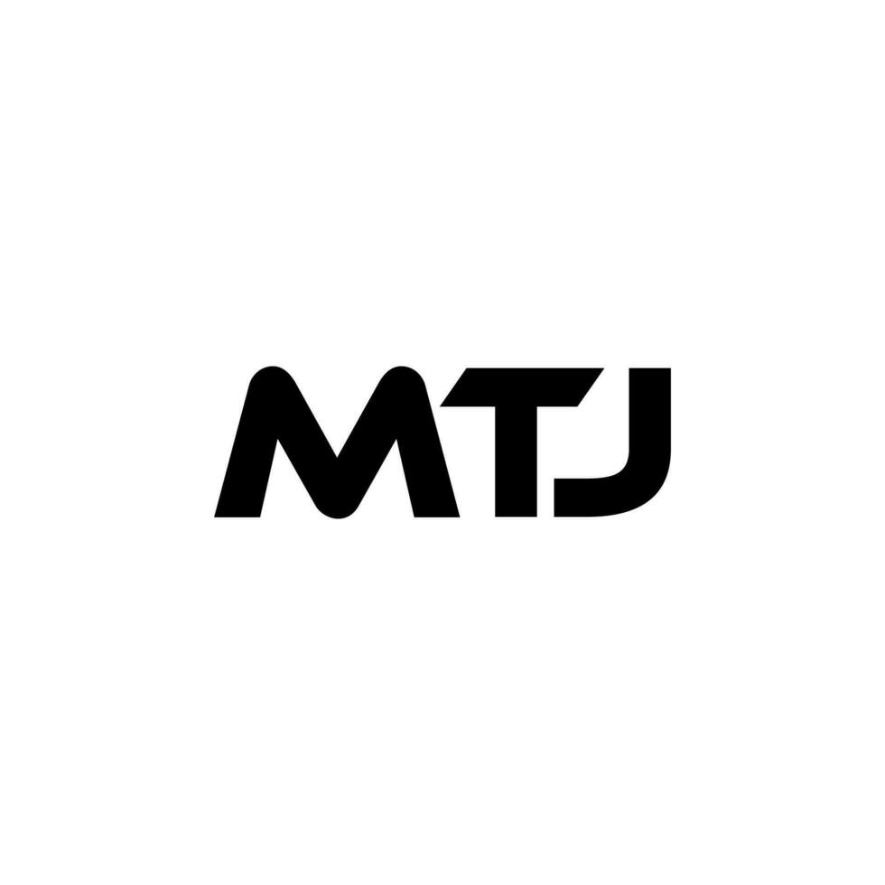 mtj lettre logo conception, inspiration pour une unique identité. moderne élégance et Créatif conception. filigrane votre Succès avec le frappant cette logo. vecteur