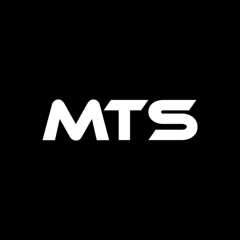 mts lettre logo conception, inspiration pour une unique identité. moderne élégance et Créatif conception. filigrane votre Succès avec le frappant cette logo. vecteur