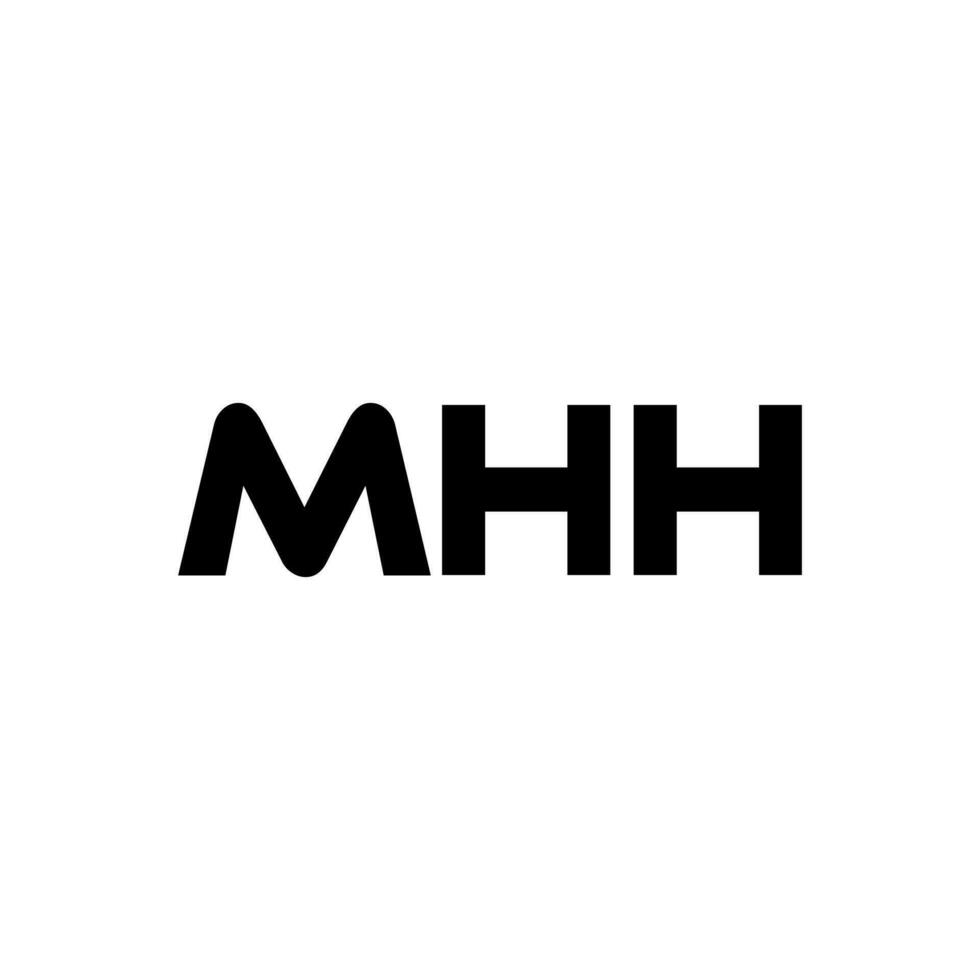 mhh lettre logo conception, inspiration pour une unique identité. moderne élégance et Créatif conception. filigrane votre Succès avec le frappant cette logo. vecteur