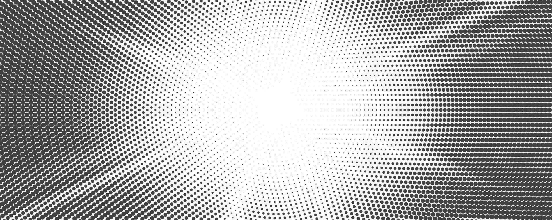 Soleil des rayons demi-teinte Contexte. blanc et gris radial abstrait bande dessinée modèle. vecteur explosion abstrait manga toile de fond