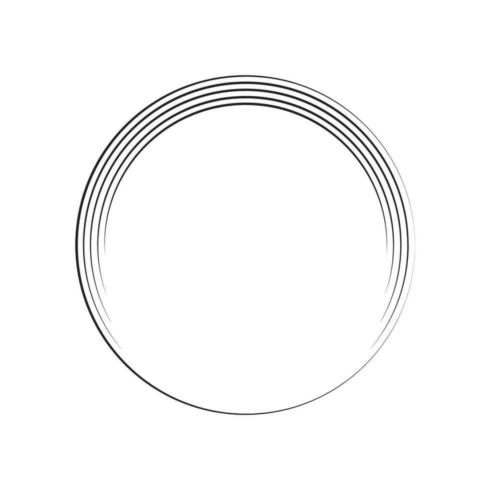 cercle Cadre avec ligne style ellement illustration vecteur