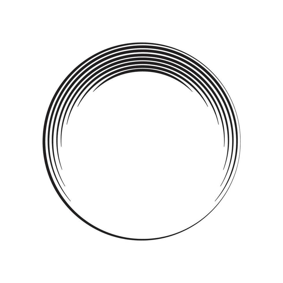 cercle Cadre avec ligne style ellement illustration vecteur