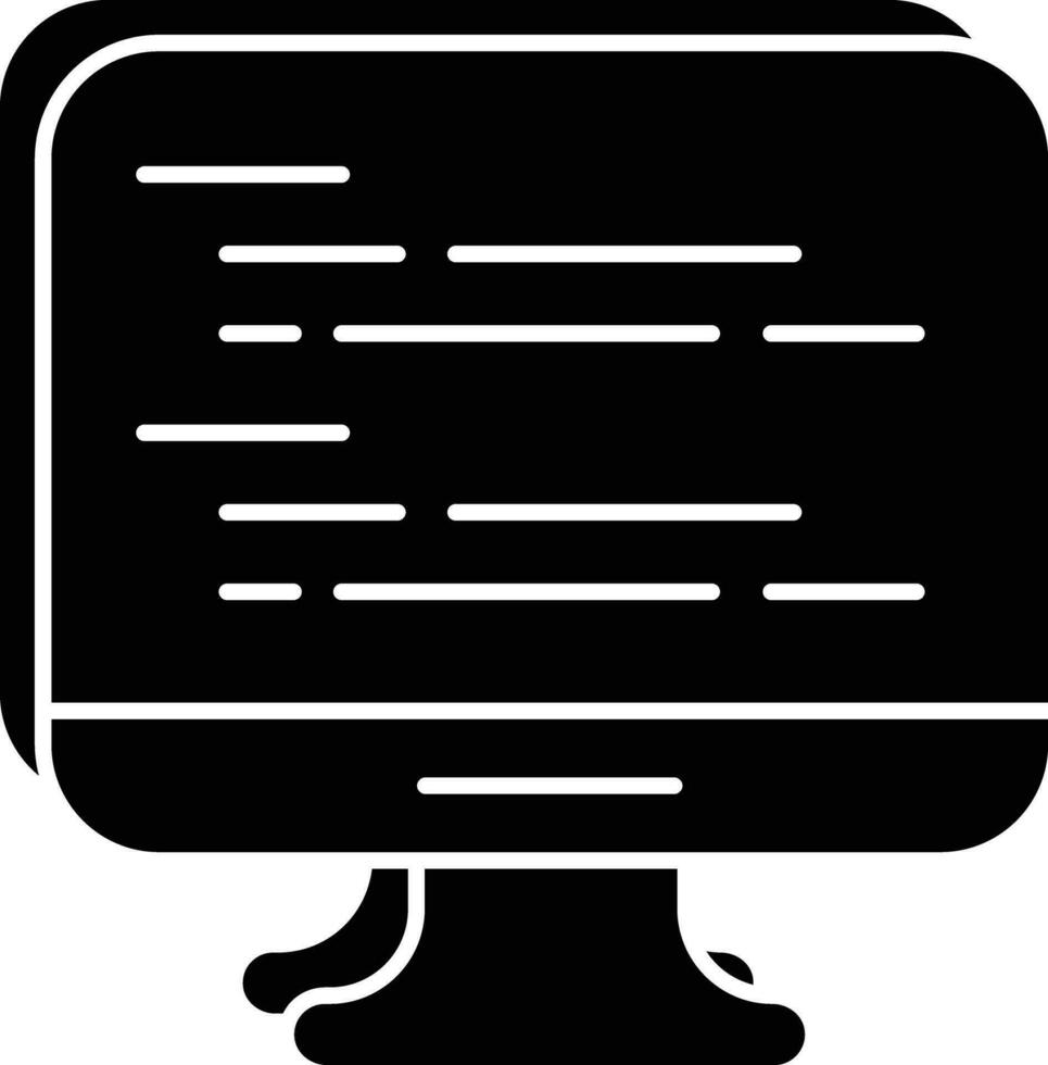 source code glyphe Icônes conception style vecteur