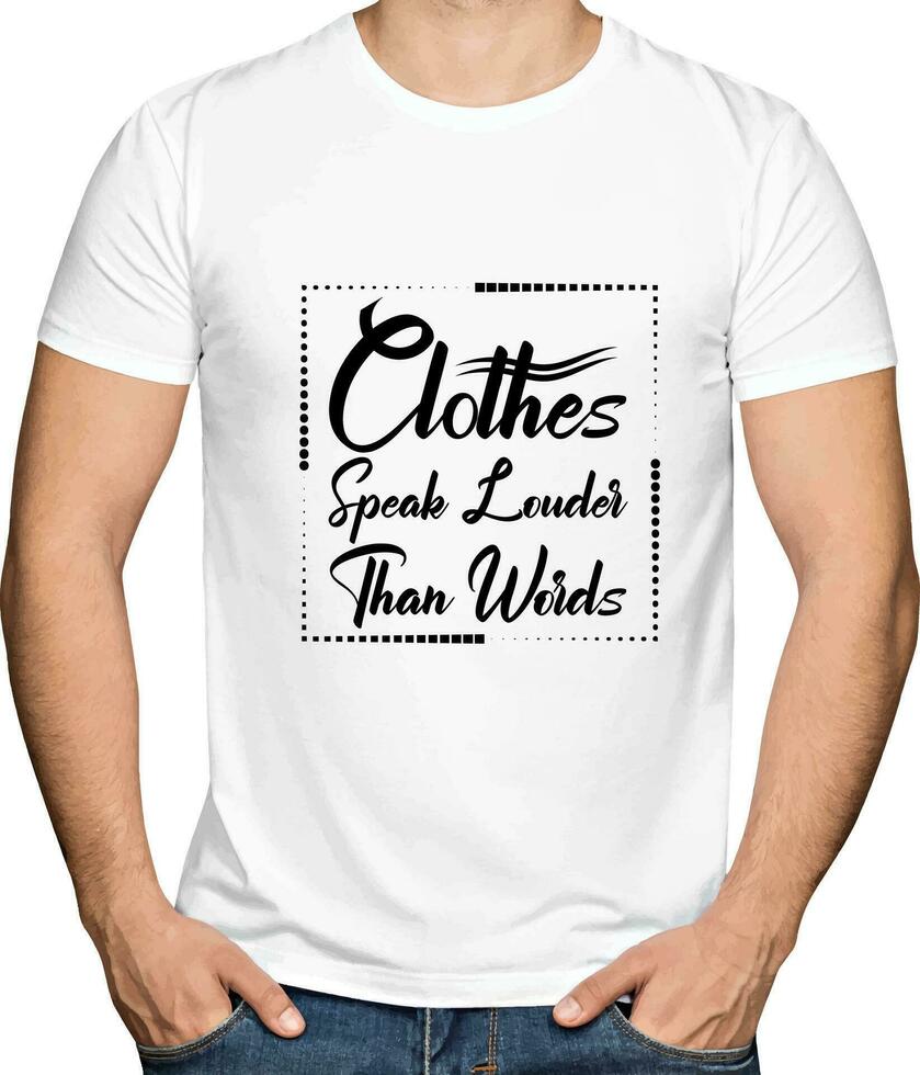 chiffons parler Plus fort que mots typographie t chemise conception vecteur