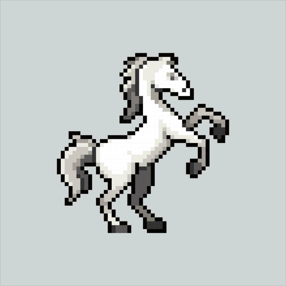 pixel art illustration cheval. pixélisé cheval. cheval animal icône pixélisé pour le pixel art Jeu et icône pour site Internet et vidéo jeu. vieux école rétro. vecteur