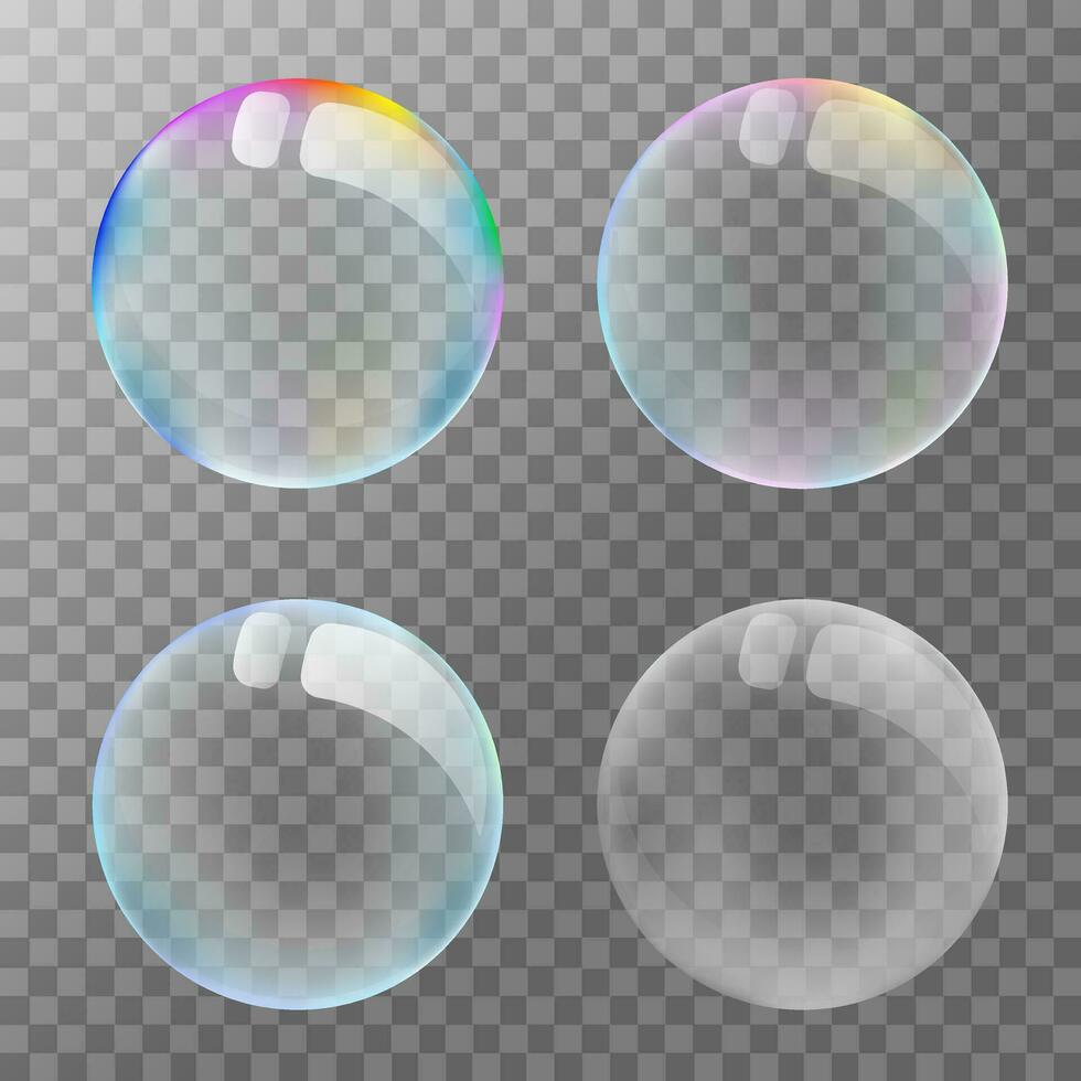 ensemble de savon bulles vecteur illustration