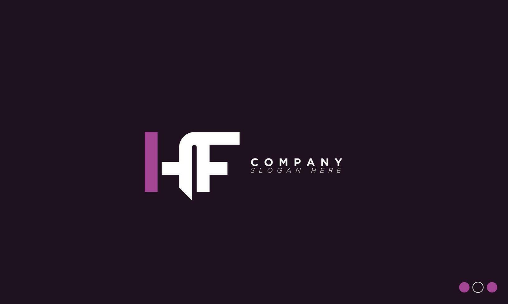 hf alphabet lettres initiales monogramme logo fh, h et f vecteur