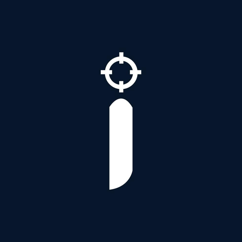 lettre i logo icône éléments de modèle de conception vecteur