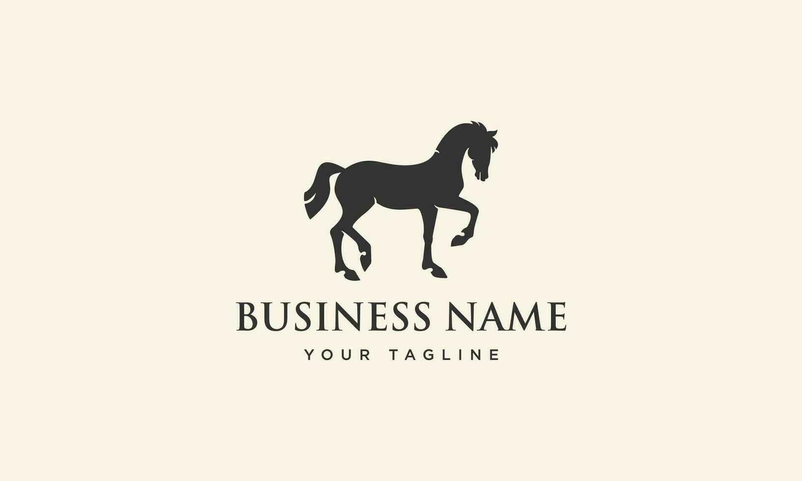 silhouette arabe cheval logo conception vecteur