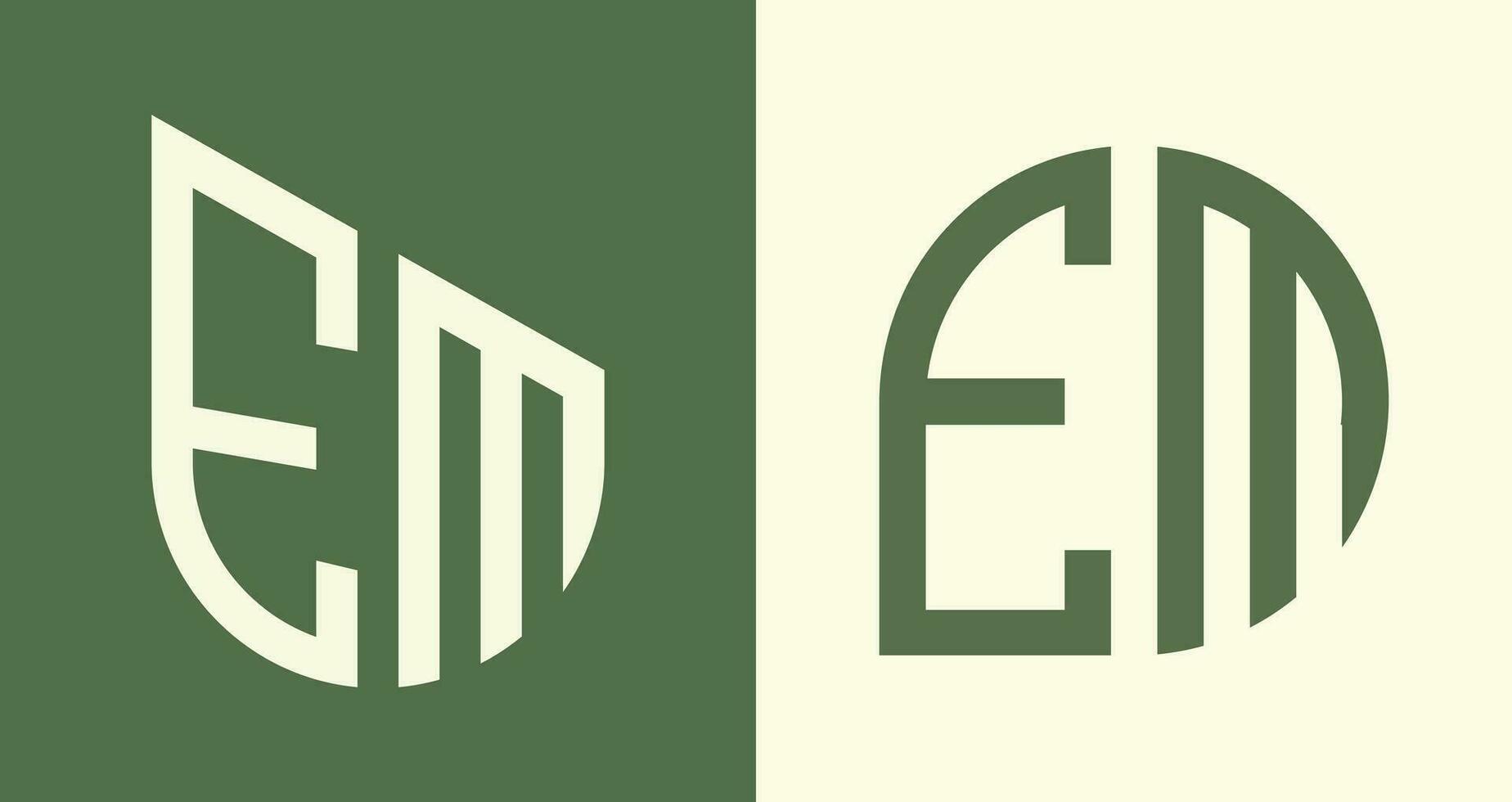 ensemble de conceptions de logo em initiales simples et créatives. vecteur