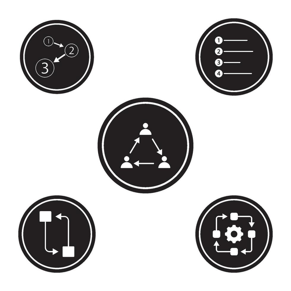 la gestion processus icône vecteur