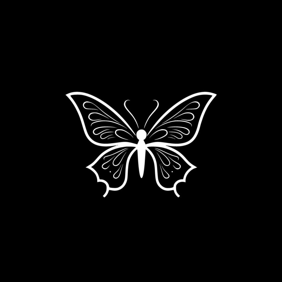 papillon - minimaliste et plat logo - vecteur illustration