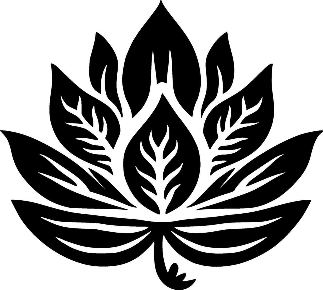 lotus fleur, minimaliste et Facile silhouette - vecteur illustration