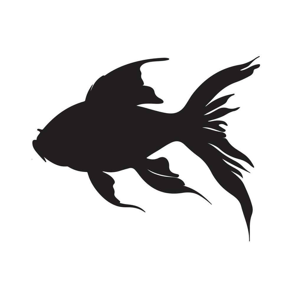 poisson rouge silhouette vecteur