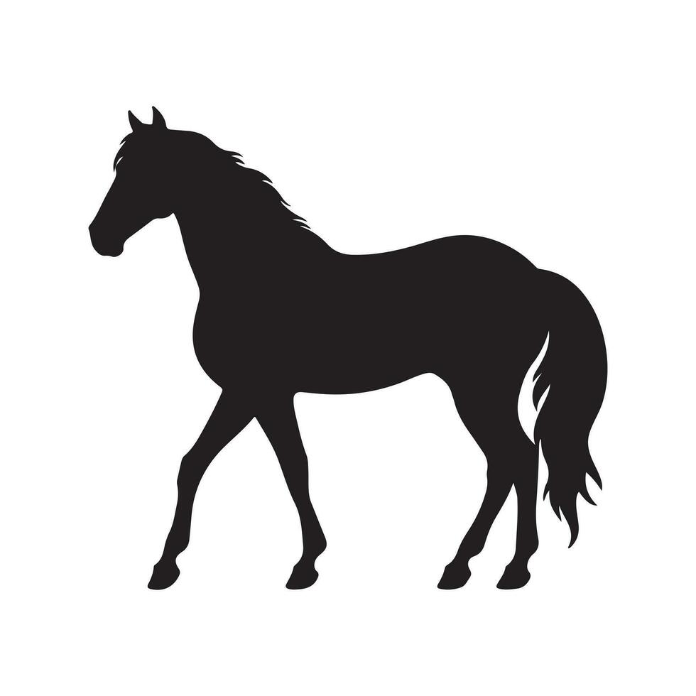 vecteur de silhouette de cheval