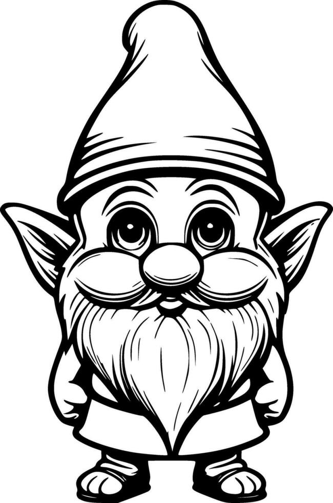 mignonne gnome vecteur illustration