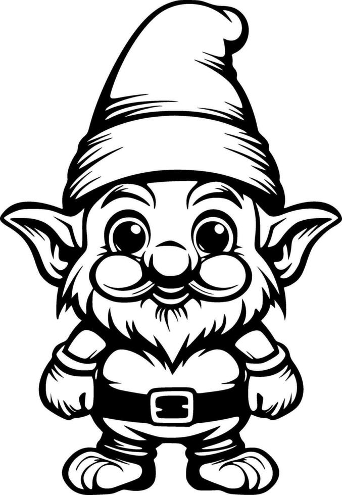 mignonne gnome vecteur illustration