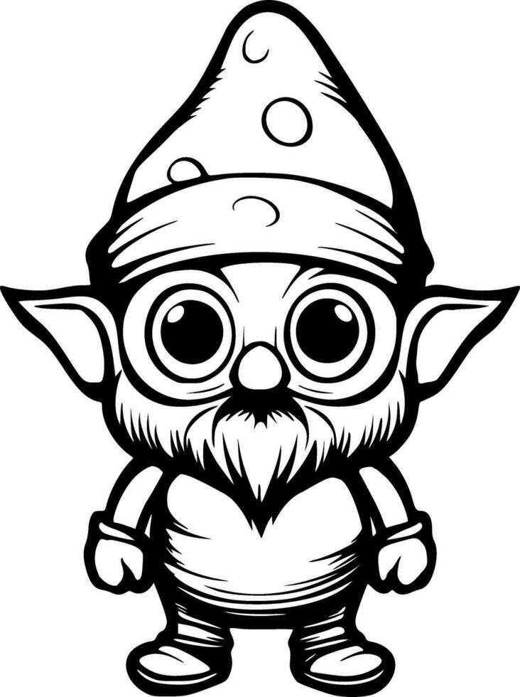 mignonne gnome vecteur illustration