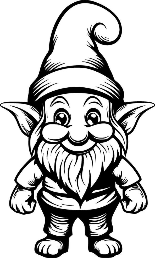 mignonne gnome vecteur illustration