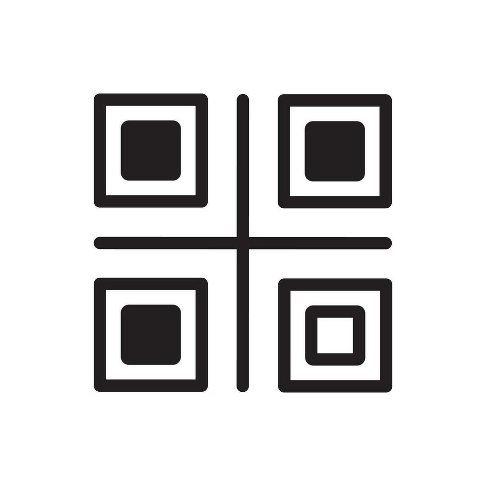 qr code icône des illustrations vecteur graphique