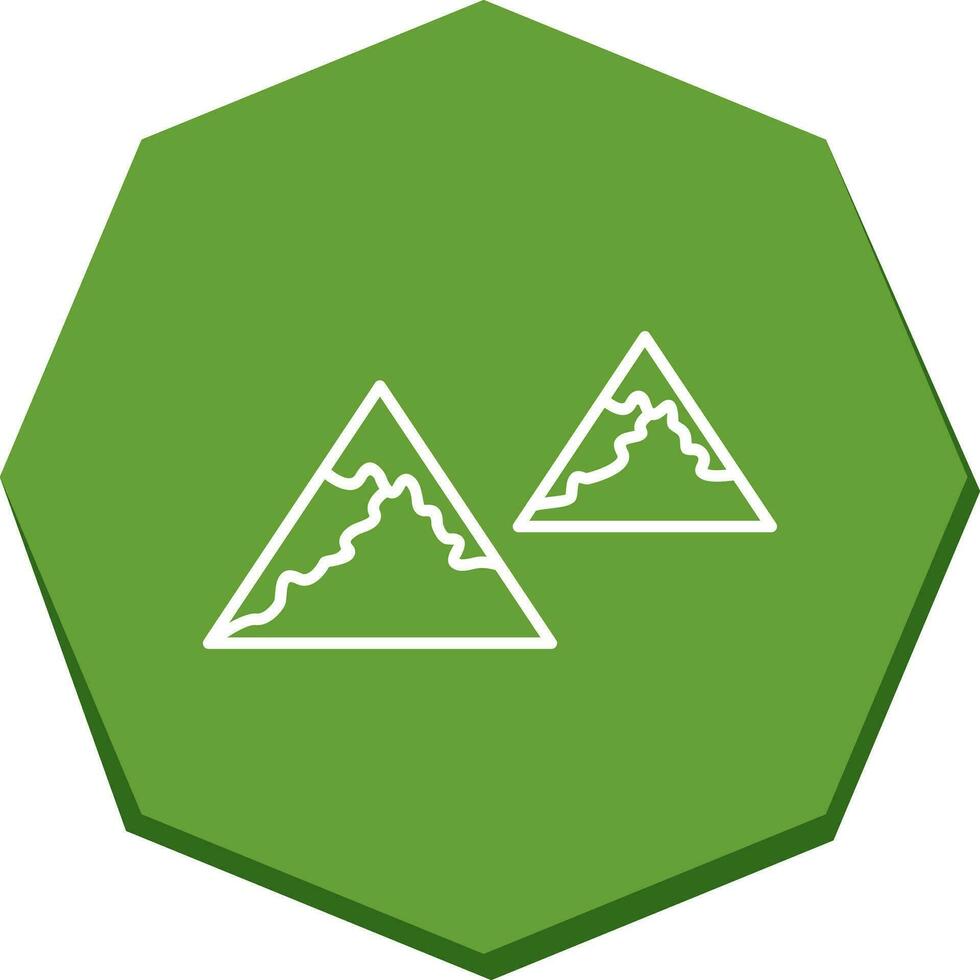 icône de vecteur de montagnes uniques