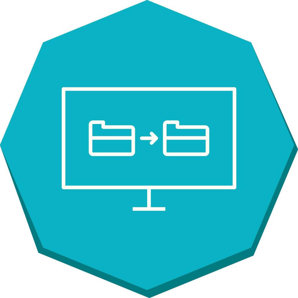 icône de vecteur de partage de fichiers unique
