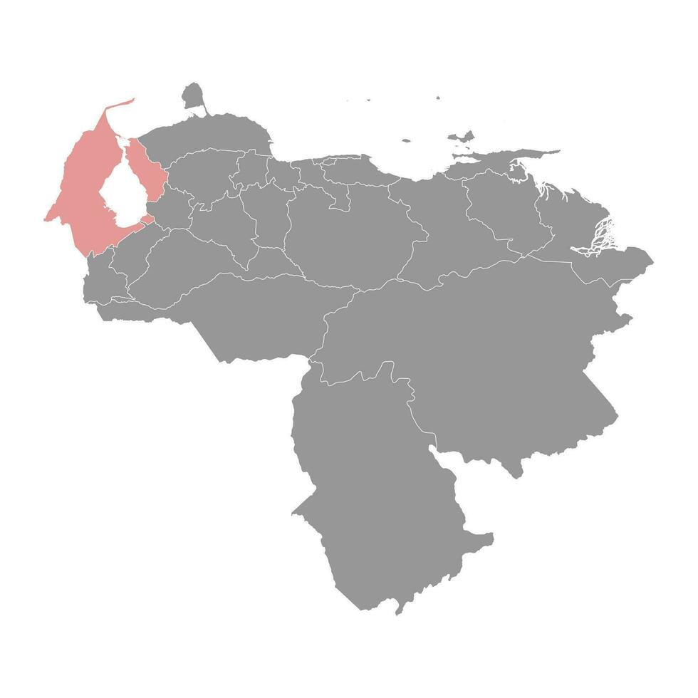 zulia Etat carte, administratif division de Venezuela. vecteur