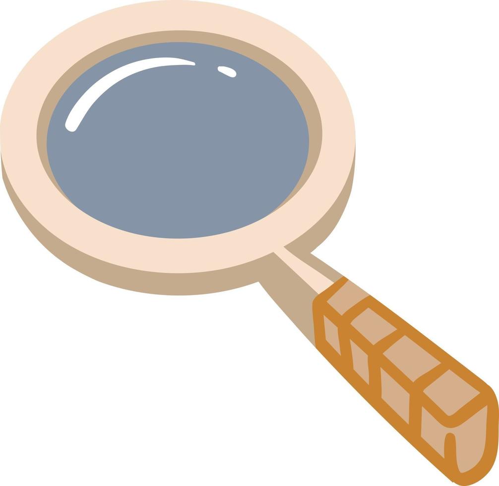 clipart de loupe de couleur beige. icône de recherche. vecteur