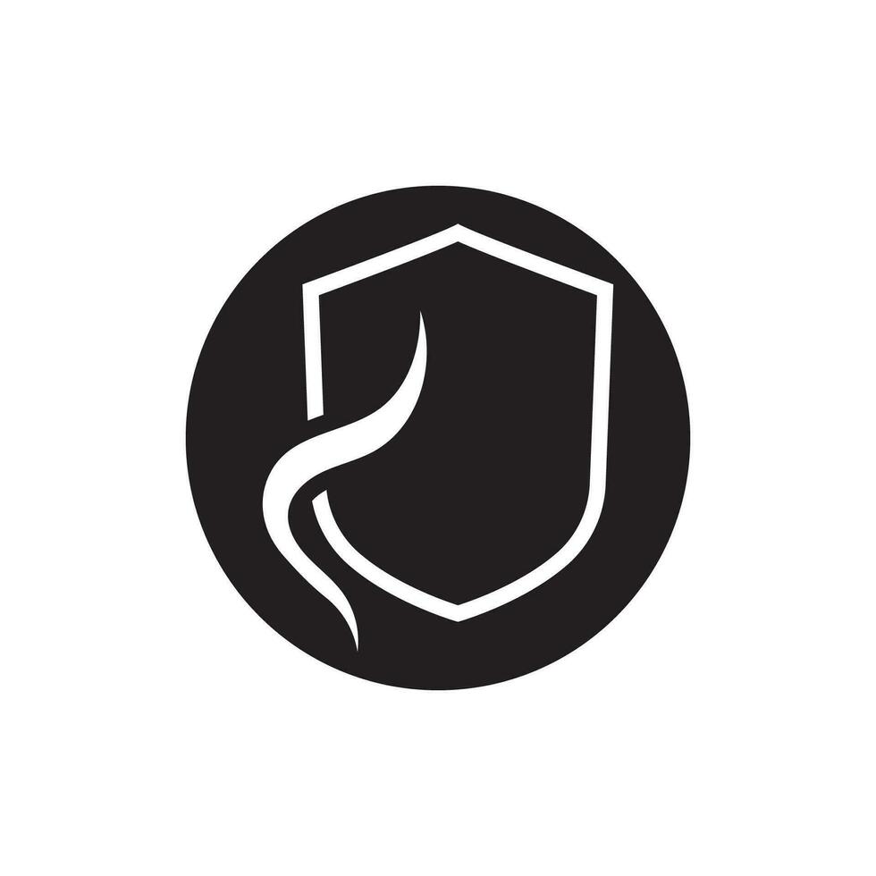 bouclier logo modèle prêt à utiliser, protéger icône dans noir et blanc couleur, Sécurité et bouclier symbole vecteur