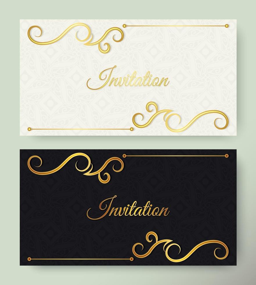 motif ornemental de style de fond invitation de luxe vecteur