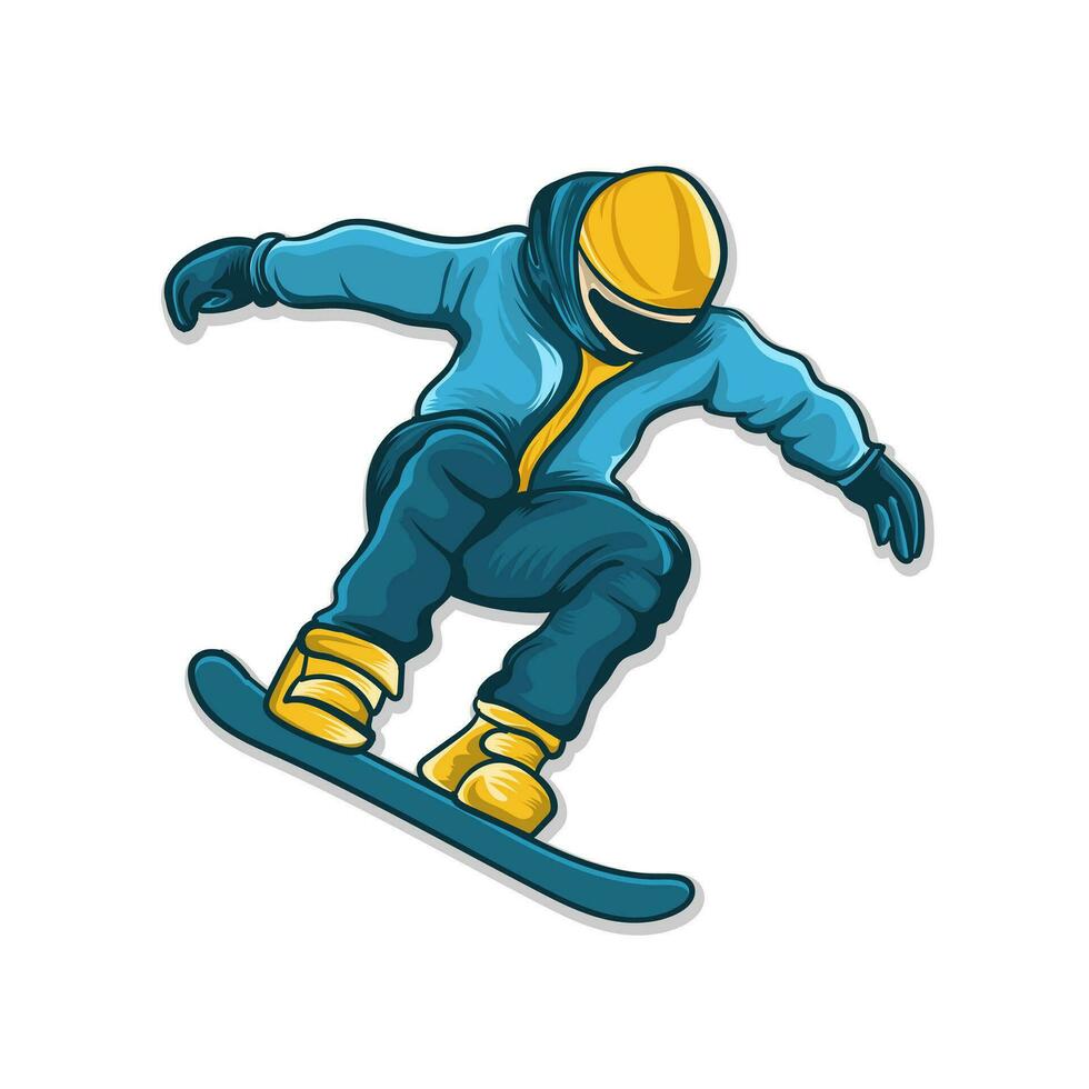 hiver sport planche a neige vecteur conception joueur