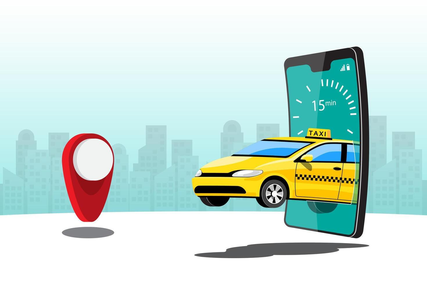 service de taxi de livraison avec vecteur d'application pour smartphone