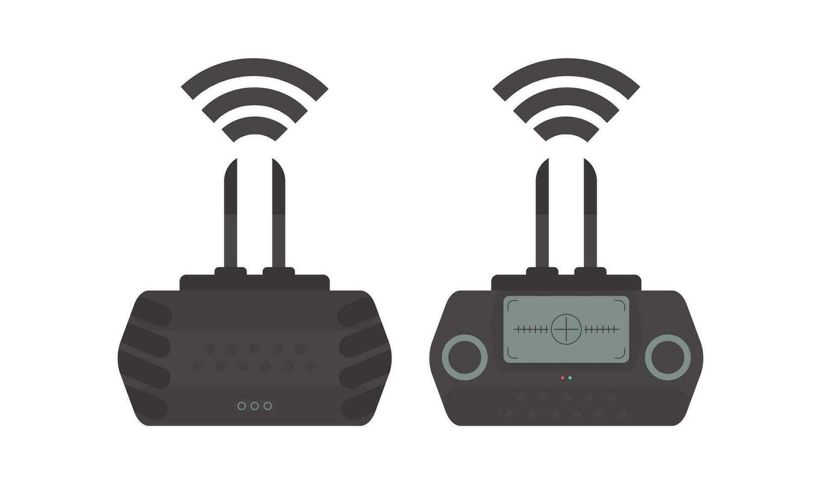 éloigné contrôle pour drone et quadricoptère. isolé. vecteur illustration.