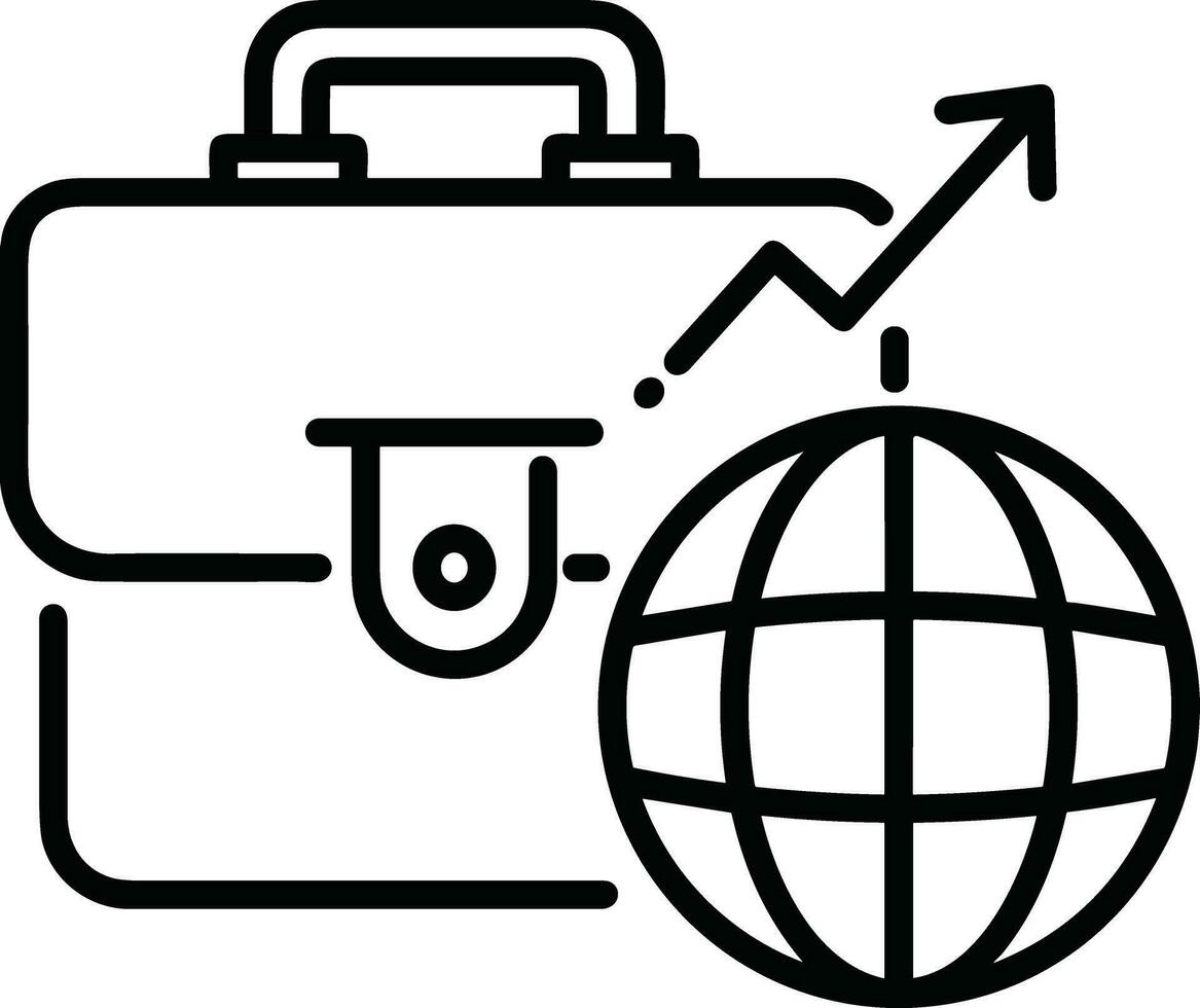 croissance affaires icône symbole vecteur image. illustration de le le progrès contour infographie stratégie développement conception image