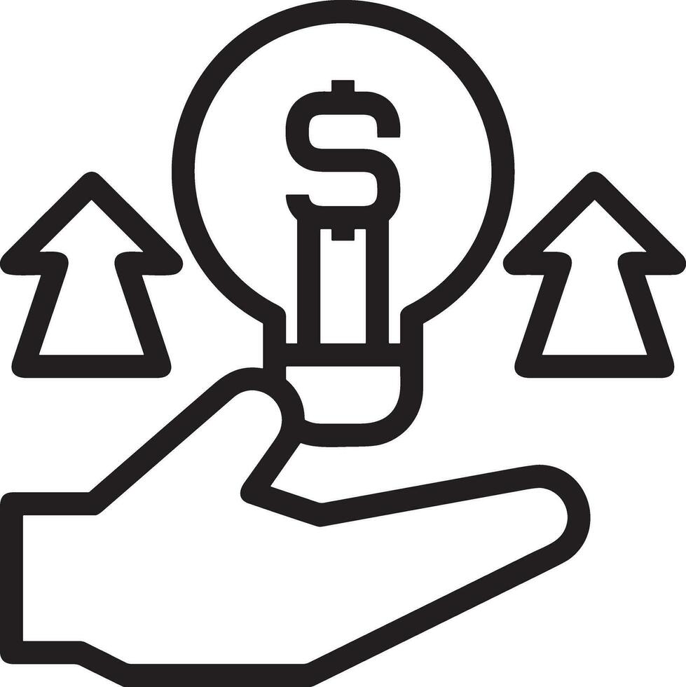 croissance affaires icône symbole vecteur image. illustration de le le progrès contour infographie stratégie développement conception image