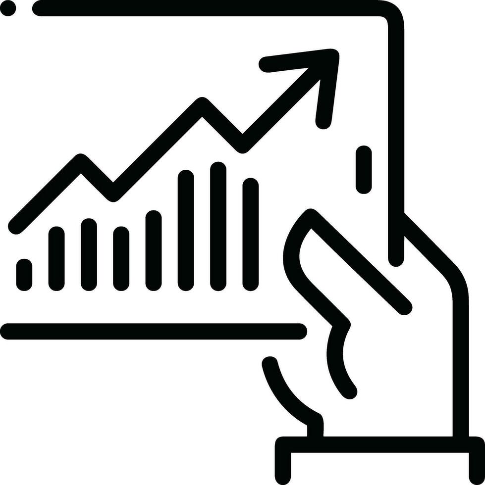 croissance affaires icône symbole vecteur image. illustration de le le progrès contour infographie stratégie développement conception image