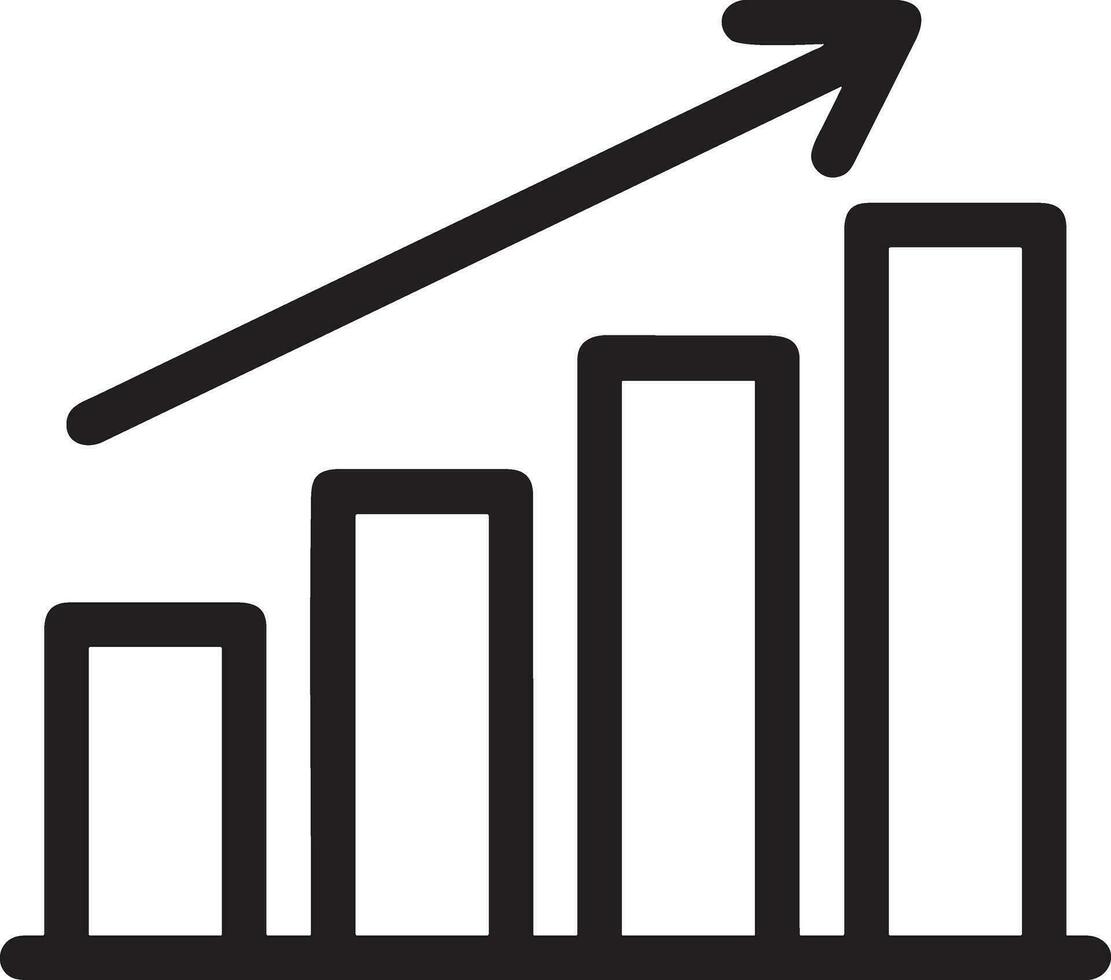 croissance affaires icône symbole vecteur image. illustration de le le progrès contour infographie stratégie développement conception image