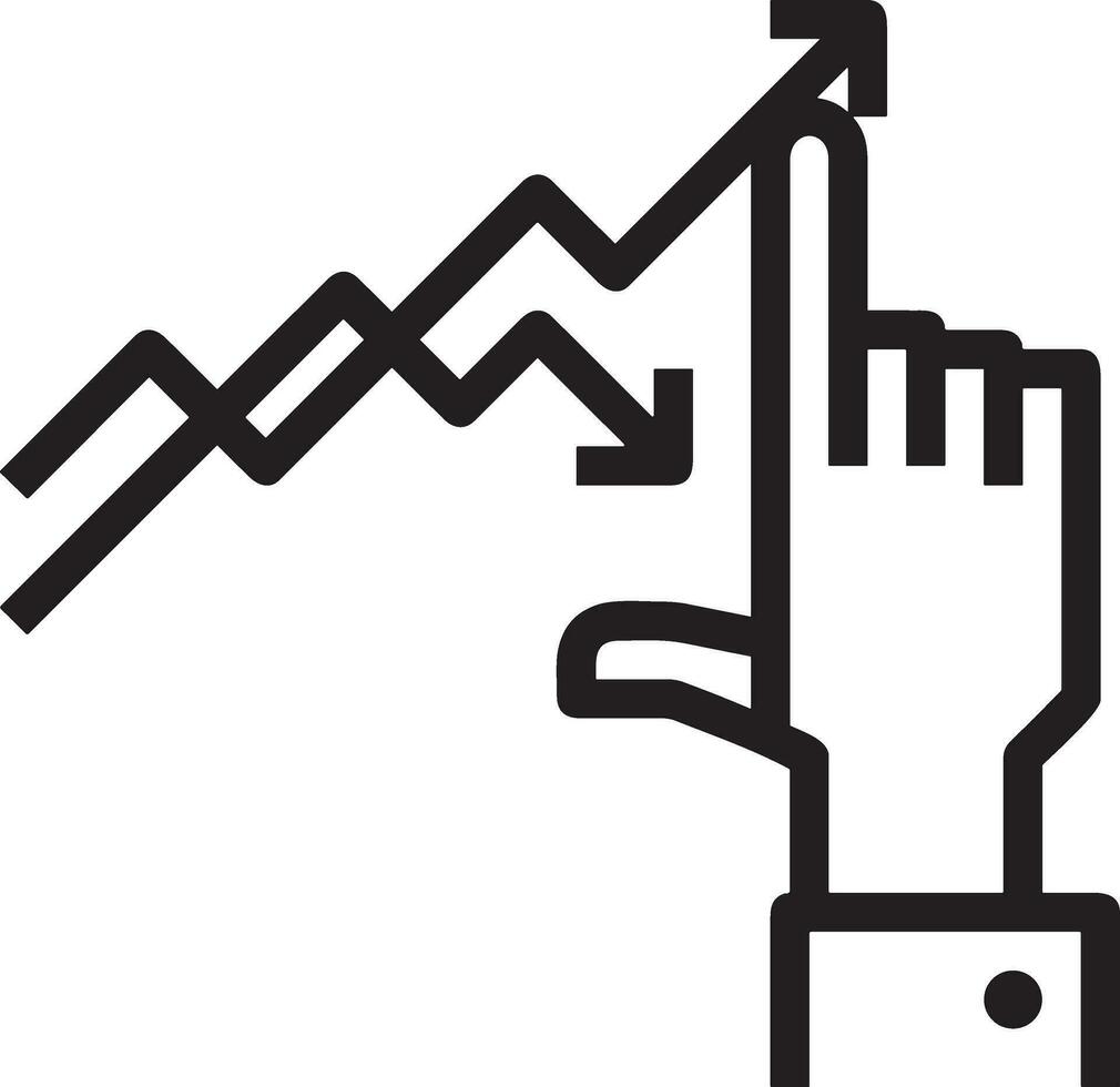 croissance affaires icône symbole vecteur image. illustration de le le progrès contour infographie stratégie développement conception image