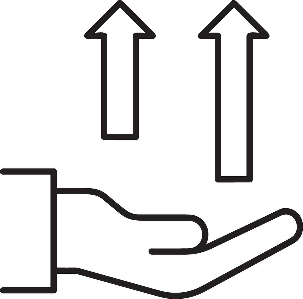 croissance affaires icône symbole vecteur image. illustration de le le progrès contour infographie stratégie développement conception image