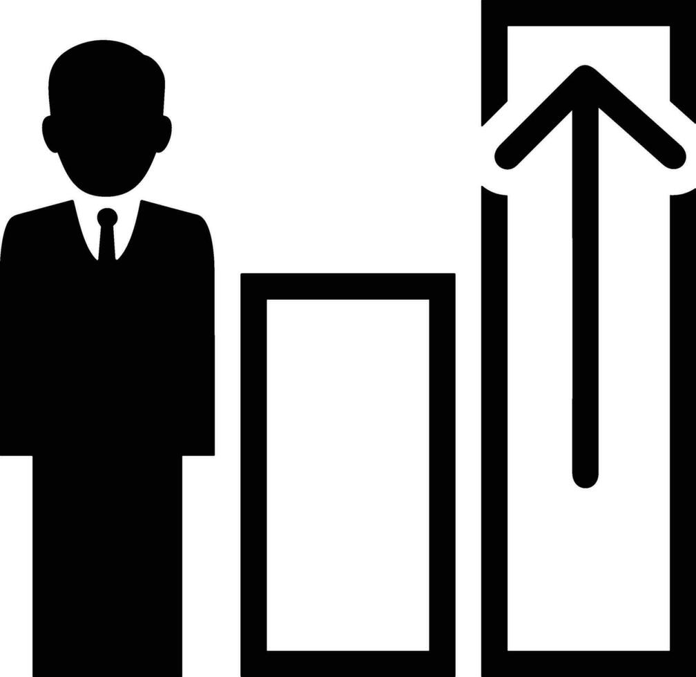 croissance affaires icône symbole vecteur image. illustration de le le progrès contour infographie stratégie développement conception image